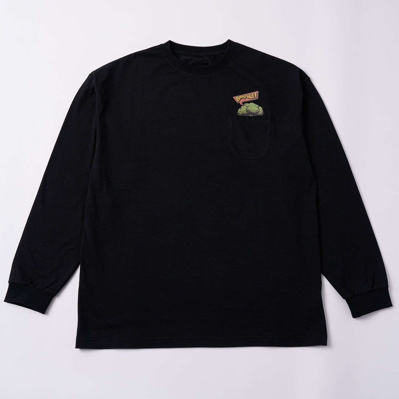 Broccoli Logo Long Sleeve Tee Black