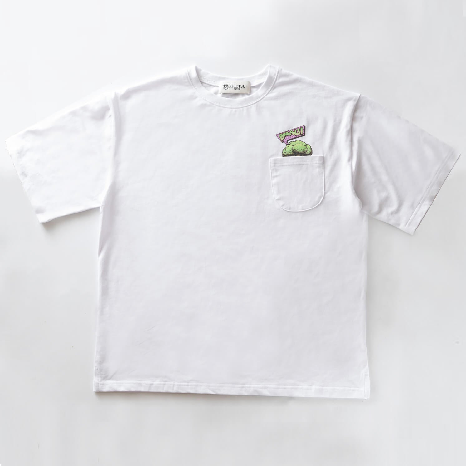 Broccoli Logo Pocket Tee WHITE