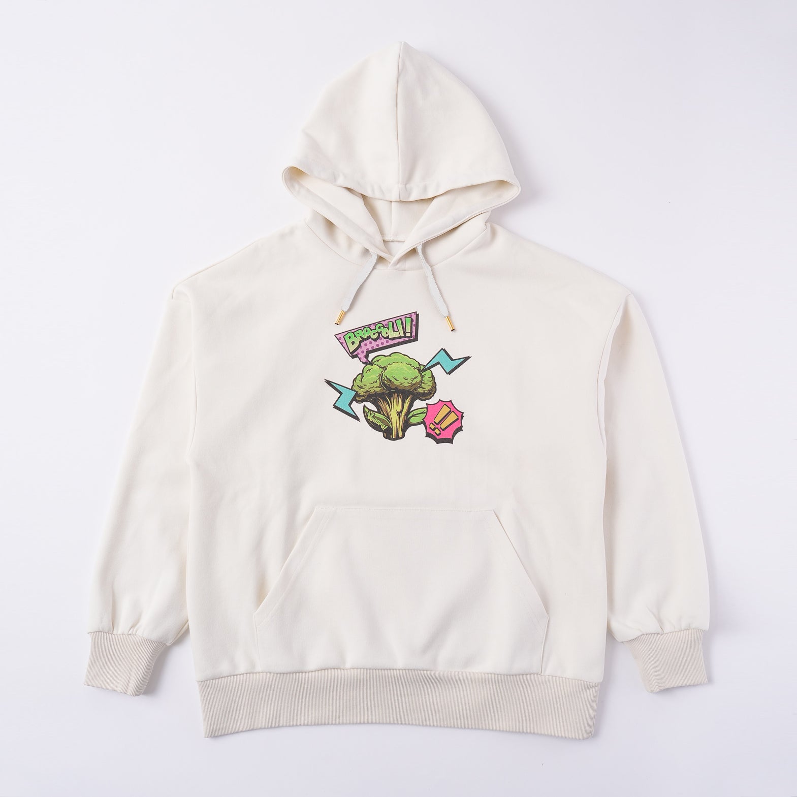 Broccoli Logo Minimal Sweat Set (Hoodie + Pants) White