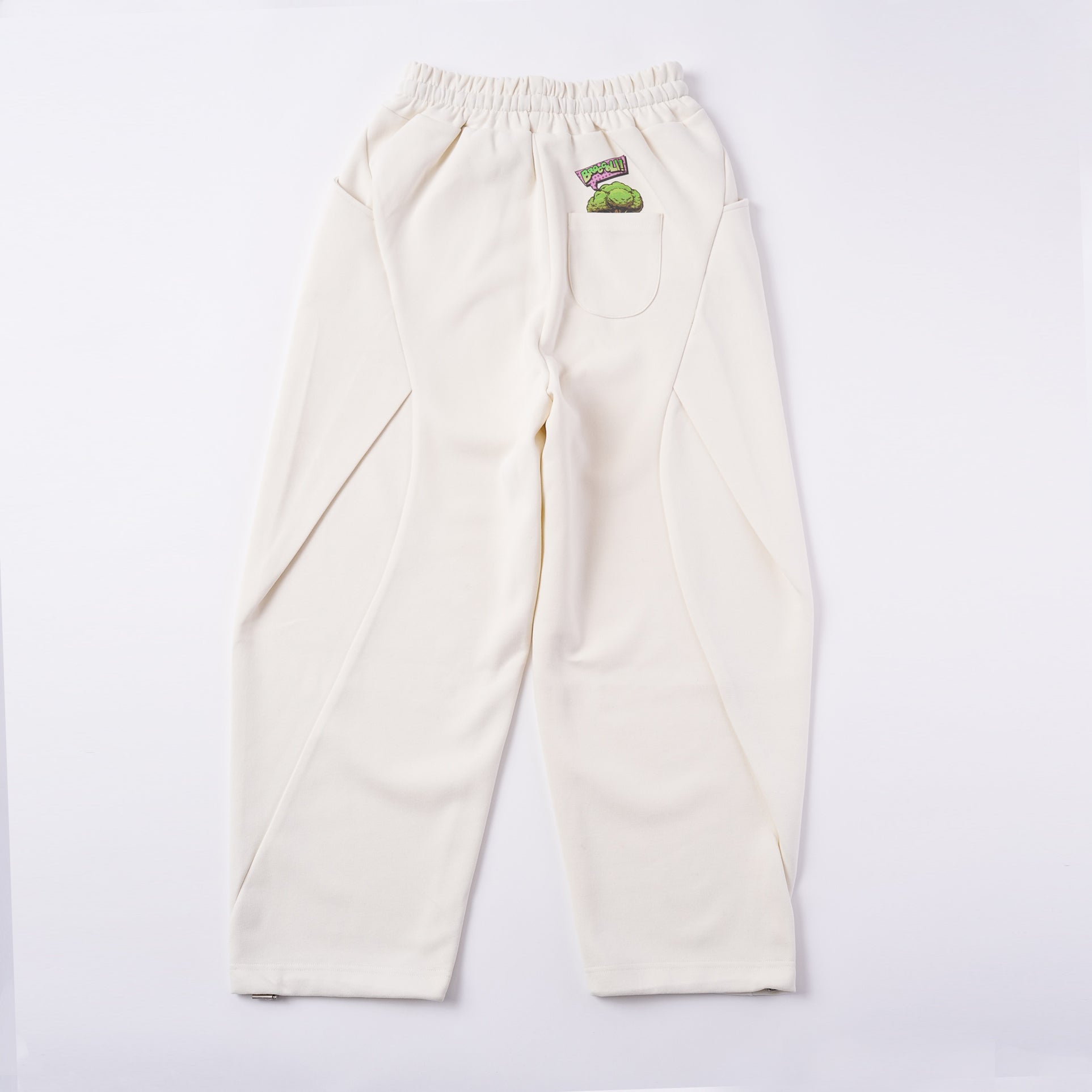 Broccoli Logo Minimal Sweat Set (Hoodie + Pants) White