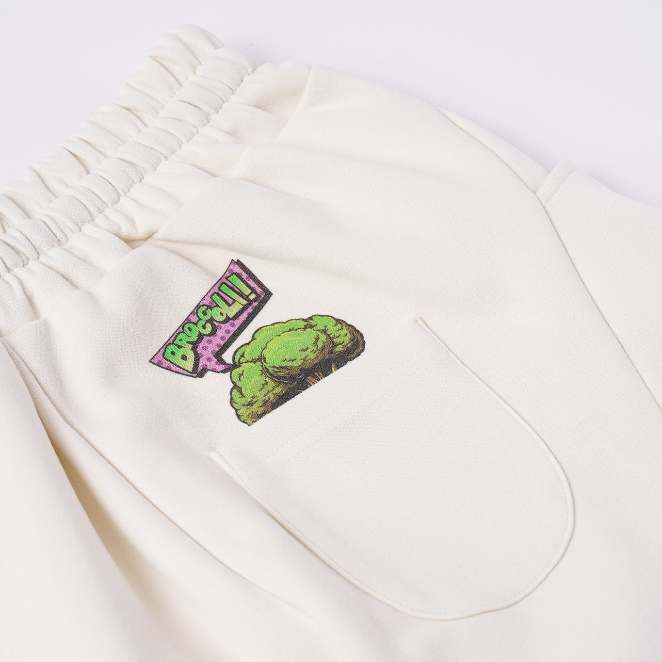 Broccoli Logo Minimal Sweat Set (Hoodie + Pants) White