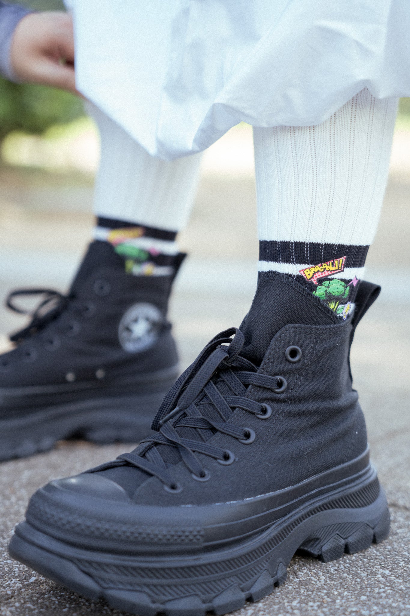 Broccoli Logo Line Up Socks