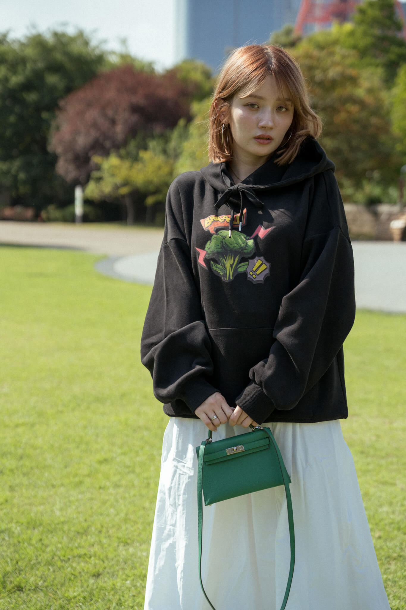 Broccoli Logo Minimal Sweat Set (Hoodie + Pants) Black