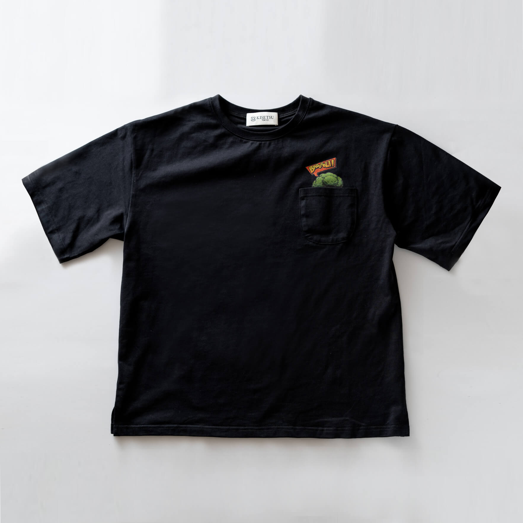 Broccoli Logo Pocket Tee BLACK